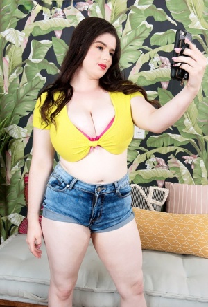 18 year old beauty uncovers her big tits before losing her virginity